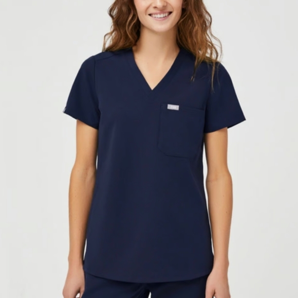 Figs Tops - Figs Catarina scrub top navy large